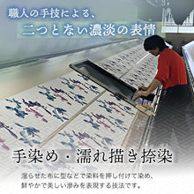 画像をギャラリービューアに読み込む, 浴衣 反物 知多木綿 お仕立て付き 濃藍 秋草 月 手染め 日本製 自分サイズにお誂え
