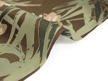 画像をギャラリービューアに読み込む, 浴衣 反物 知多木綿 お仕立て付き カーキ 笹 花 手染め 日本製 自分サイズにお誂え
