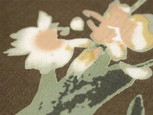 画像をギャラリービューアに読み込む, 浴衣 反物 知多木綿 お仕立て付き カーキ 笹 花 手染め 日本製 自分サイズにお誂え
