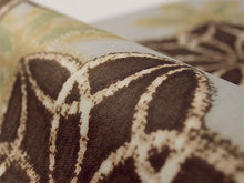 画像をギャラリービューアに読み込む, 浴衣 反物 知多木綿 お仕立て付き グレー 花 七宝 手染め 日本製 自分サイズにお誂え
