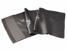 画像をギャラリービューアに読み込む, 帯揚げ帯締めセット 正絹 カジュアル向き 丸組 チャコールグレー霰地紋 鳥に草花おびあげ×薄茶おびじめ レディース
