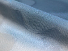 画像をギャラリービューアに読み込む, 帯揚げ帯締めセット 正絹 カジュアル向き 丸組 ブルー地ぼかし雲地紋 楊柳おびあげ×オフホワイトおびじめ レディース
