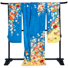 画像をギャラリービューアに読み込む, 【中古】振袖 正絹 美品 ターコイズ 花 梅 桜 牡丹 菊 波 成人式や卒業式に、晴れやかな正絹の振袖をお得な中古で。 自分だけの晴れ姿
