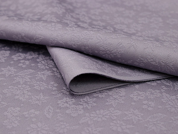 美品✨】東レシルック 洗える着物 色無地 暁鼠色 手縫い仕立 紋付 紋