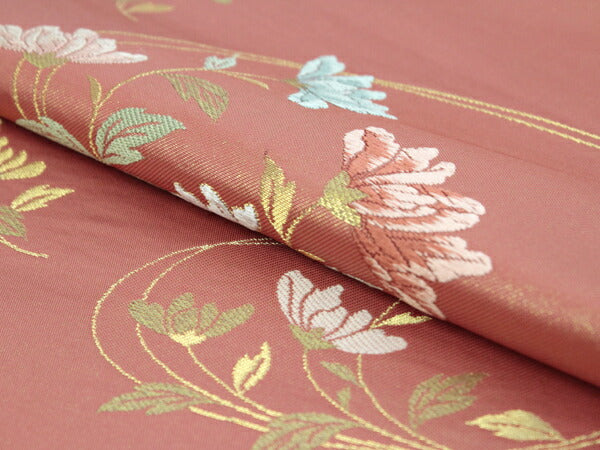 名古屋帯 単品 絹 仕立て付き 九寸 なごや帯 三通柄 カジュアル 証紙