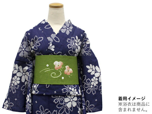 浴衣 帯 レディース 単品 大人 半幅帯 送料無料 綿麻 京の帽子
