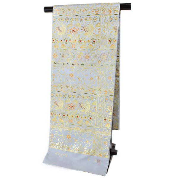 袋帯 正絹 西陣織 六通柄 未使用 織華佐竹謹製 仕立て付き 送料無料