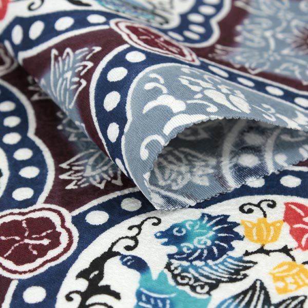 着物帯 紅型帯 紅型染 琉球 沖縄 伝統染物 正絹 六通 本場琉球 紅型