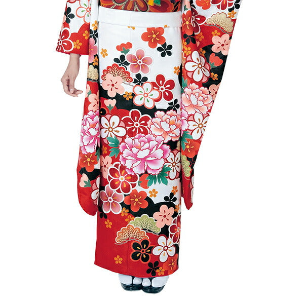 振り袖⑩(紅型)、長襦袢、袋帯、小物セット