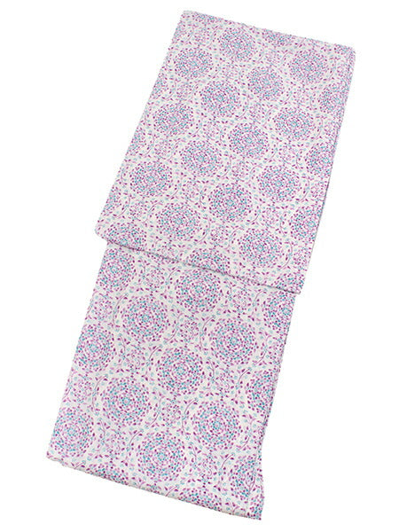 洗える 夏 着物 月華美人 Lサイズ 紫 花 プレタ セオアルファ