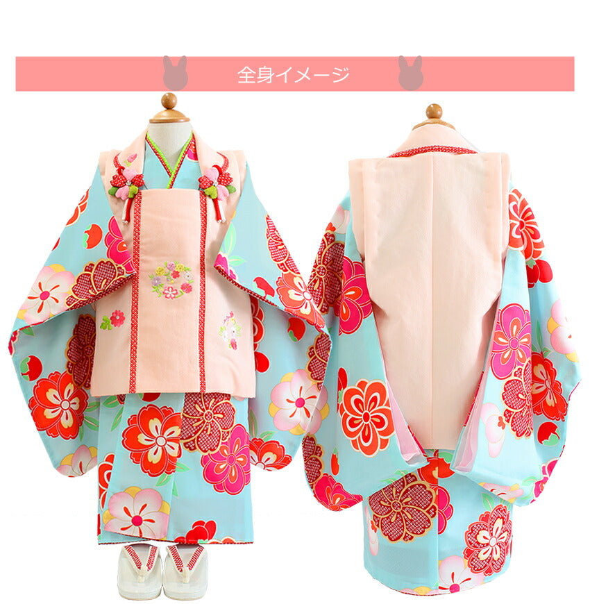 Y★2036★ 被布セット アンサンブル 女の子 着物 襦袢 三つ身 Y☆2036☆ 被布セット アンサンブル 女の子 着物 襦袢 三つ身