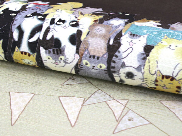 WAKKA インクジェット袋名古屋帯 猫ネコ - 着物・浴衣