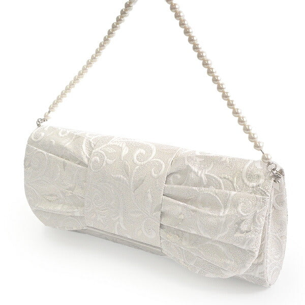 着物セット 鞄 草履 未使用に近い シルバー 白 和装バッグ 草履バッグ