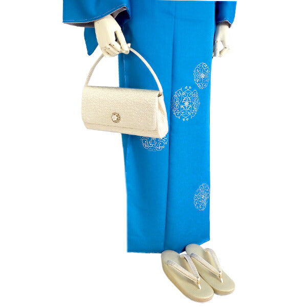 新品　草履　バッグ　セット　Lサイズ　フォーマル　シルバー系　和装　2024年 草履バッグセット 留袖 訪問着 フォーマル 草履 バッグ