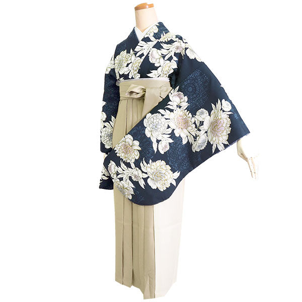 二尺袖 着物 袴フルセット HL 着物はショート丈 うぐいす色 袴変更可能 二尺袖 着物 袴フルセット HL 着物はショート丈 水色 袴変更 水色